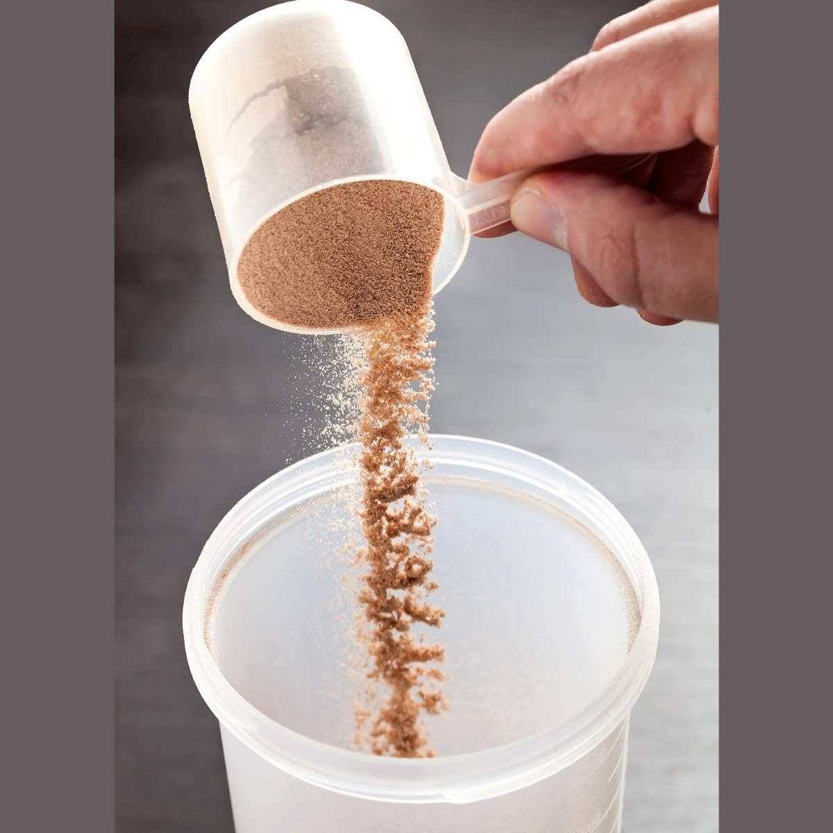 Cuchara de plástico de mango largo, cucharas medidoras para polvos y gránulos, café, alimentos para mascotas, granos, proteínas, especias y otros