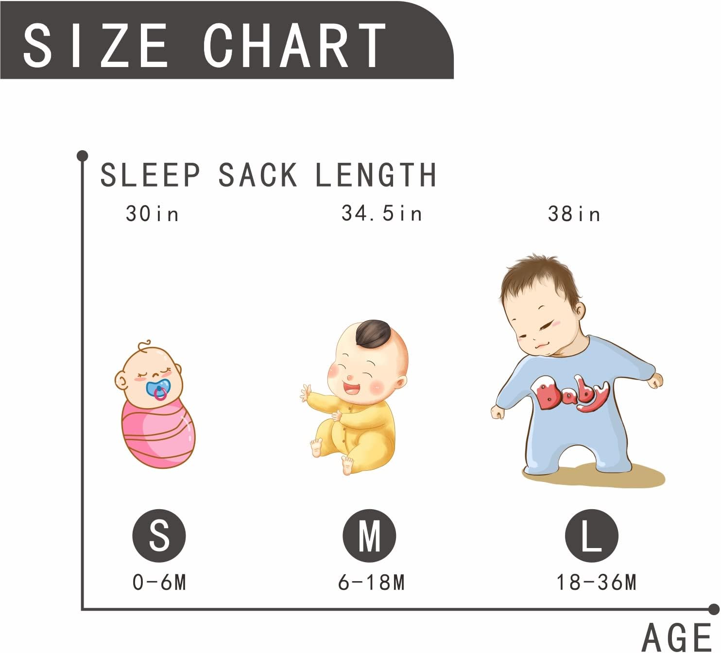 LITTLE TOTS Saco de dormir para bebé de 0 a 6 meses, 2 vías, cómodo, suave, ligero, con cremallera, manta para bebé, 100% algodón, TOG 0.5 para