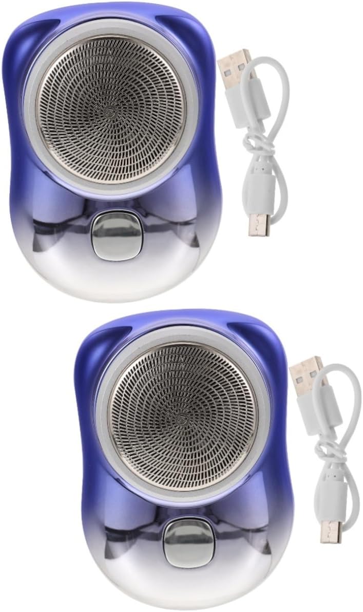 FRCOLOR Afeitadora eléctrica, herramienta de depilación, tamaño de bolsillo, afeitadora de bolsillo, afeitadora de cabeza eléctrica, cuchillas de