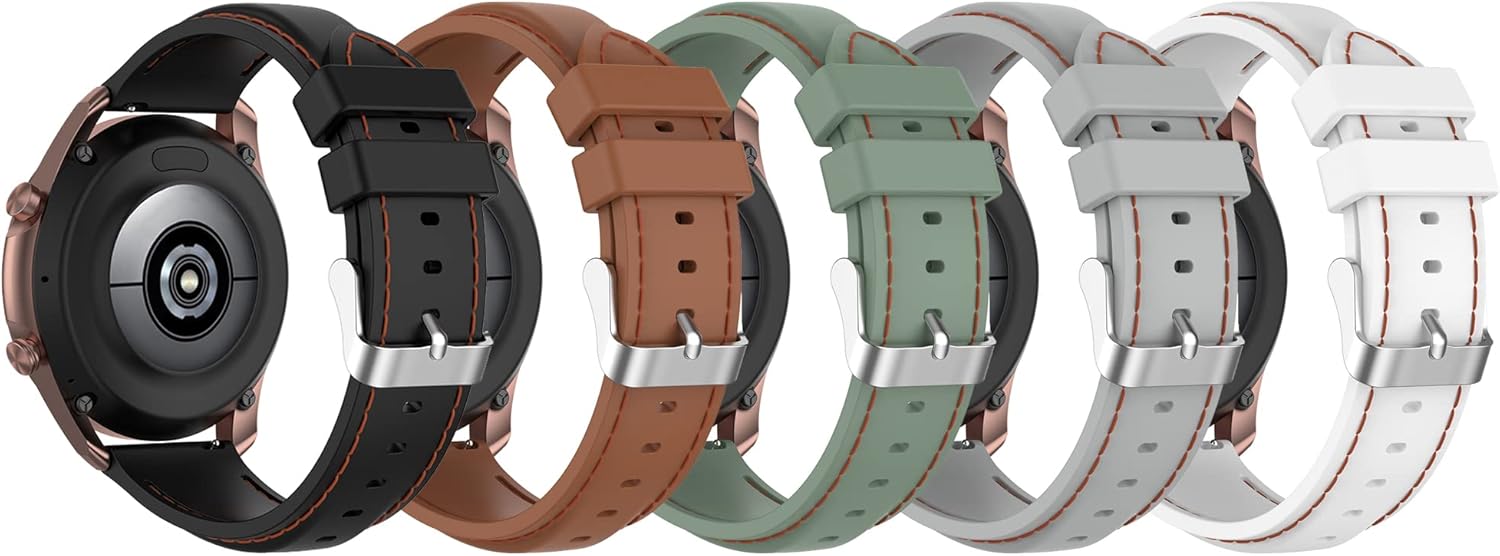 FitTurn Paquete de 5 correas de reloj para PJYUBVOR T49, correa de repuesto compatible con PJYUBVOR T49 Smartwatch pulsera de silicona suave