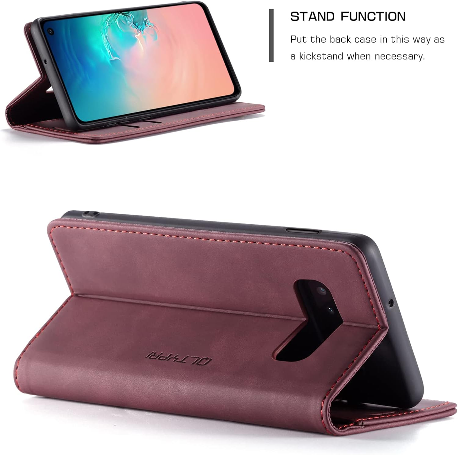 QLTYPRI Funda Para Samsung Galaxy S10e, Vintage PU Cuero Billetera Caso Ranura Para Tarjeta Kickstand Cierre Magnético A Prueba De Golpes Flip Folio