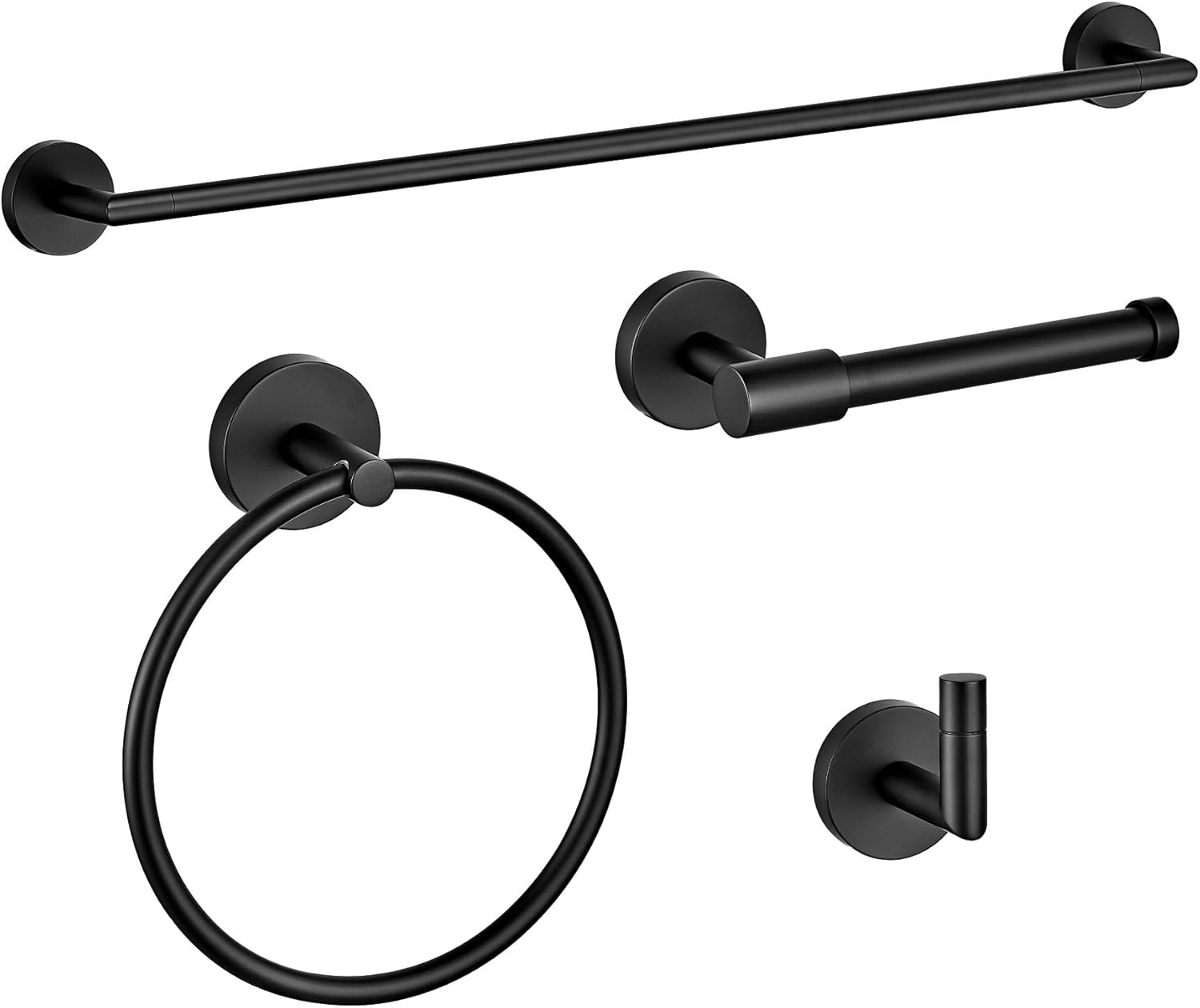 Design House Graz – Soporte para papel higiénico, color negro mate