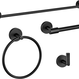 Design House Graz – Soporte para papel higiénico, color negro mate Design House Graz – Soporte para papel higiénico, color negro mate