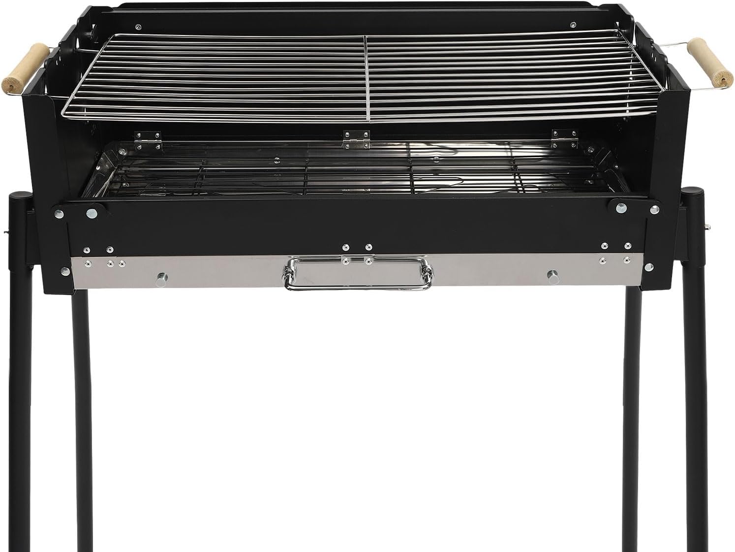 Parrilla de carbón para barbacoa, de acero inoxidable, plegable, portátil, kits de herramientas para barbacoa al aire libre, camping, senderismo,