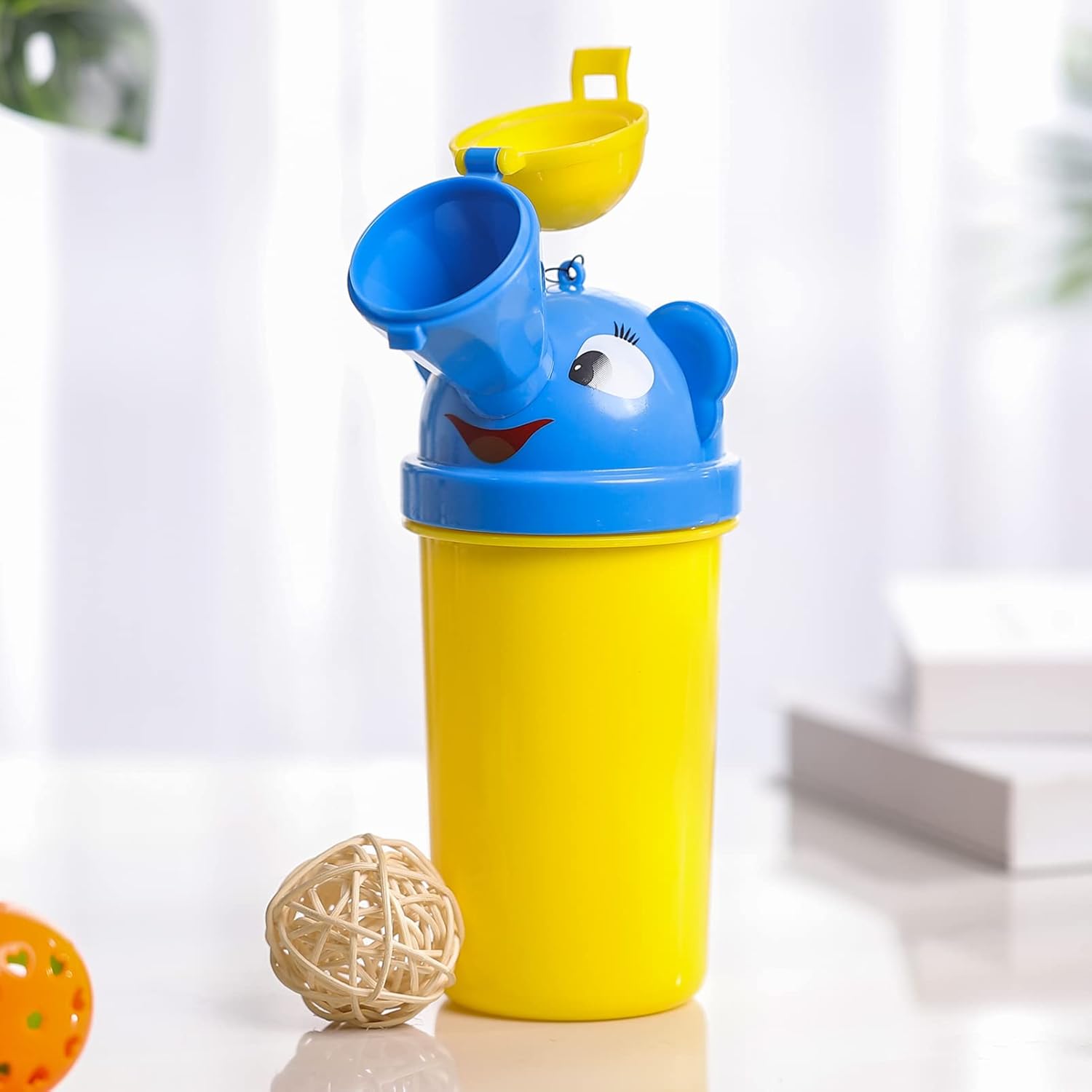 NUOBESTY Botella de orina para niños, orinal portátil para orinal, taza de entrenamiento de orina de emergencia para acampar al aire libre, viajes