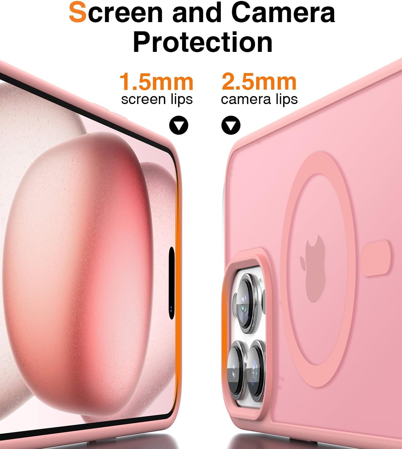 Meifigno Magic Mag Series – Funda diseñada para iPhone 15 Pro Max, protección de grado militar y compatible con MagSafe, parte trasera mate