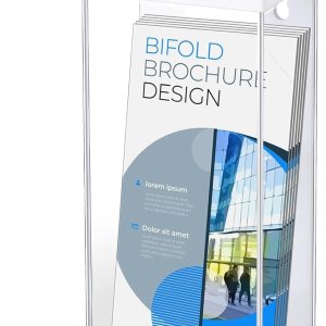 Soporte para folletos al aire libre, 4 x 9 pulgadas, impermeable, para montaje en pared, con tapa blanca, soporte transparente para folletos con Soporte para folletos al aire libre, 4 x 9 pulgadas, impermeable, para montaje en pared, con tapa blanca, soporte transparente para folletos con