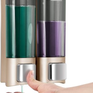 Dispensador de jabón de ducha, dispensador de champú y acondicionador para ducha, dispensador de jabón montado en la pared, 2 x 6.8 fl oz, loción de Dispensador de jabón de ducha, dispensador de champú y acondicionador para ducha, dispensador de jabón montado en la pared, 2 x 6.8 fl oz, loción de