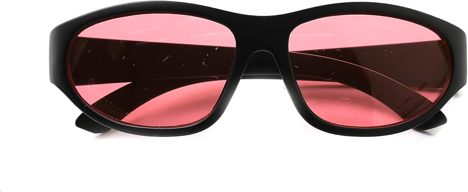 SomniLight FL-41 – Lentes de sensibilidad a la luz fluorescente, fotofobia y migrañas (tamaño juvenil), color negro, mediano, Negro –