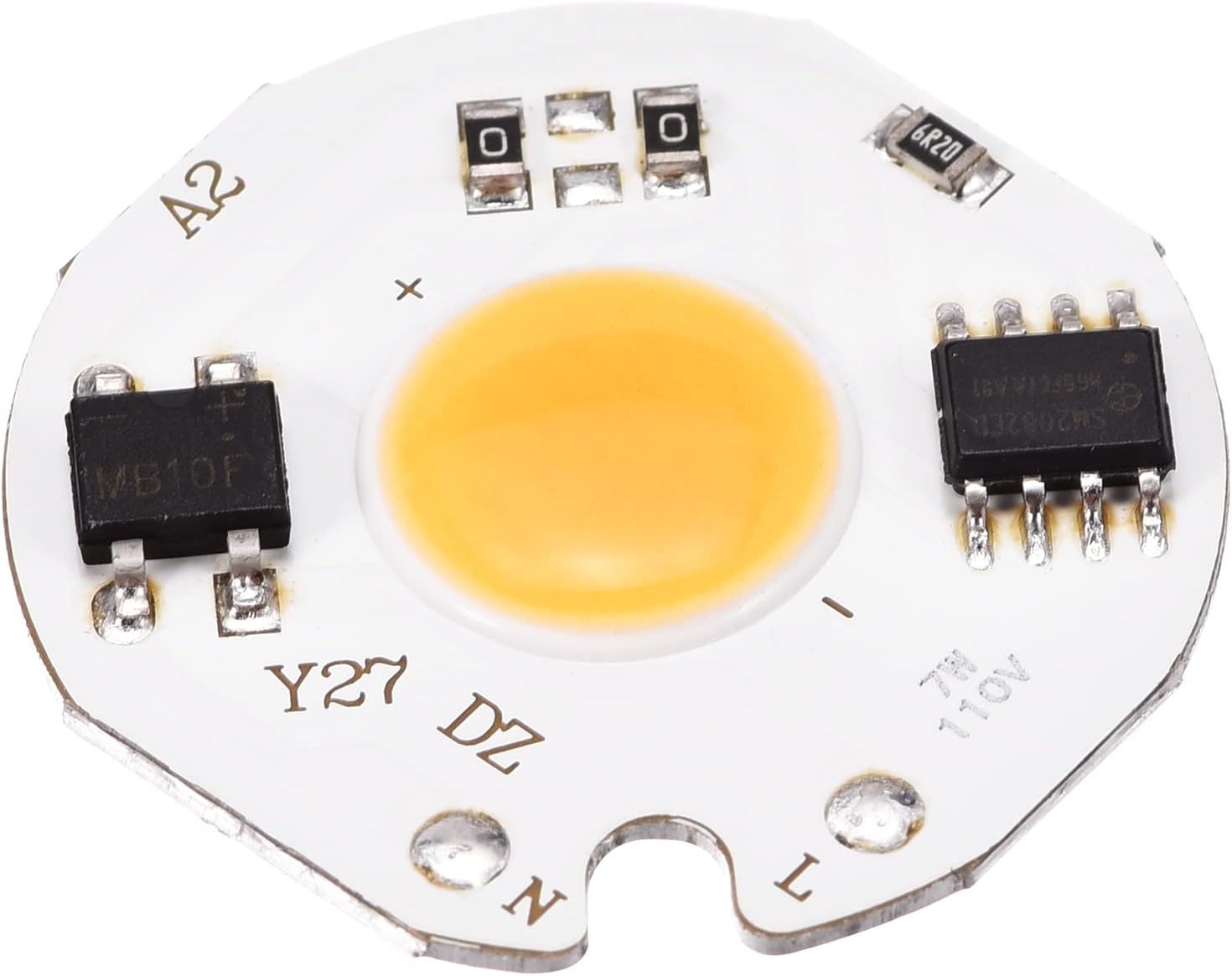 MECCANIXITY Bombilla de chip LED 110V 7W blanco cálido 3000-3200K conductor libre de alta potencia reflector lámpara módulo aluminio tablero