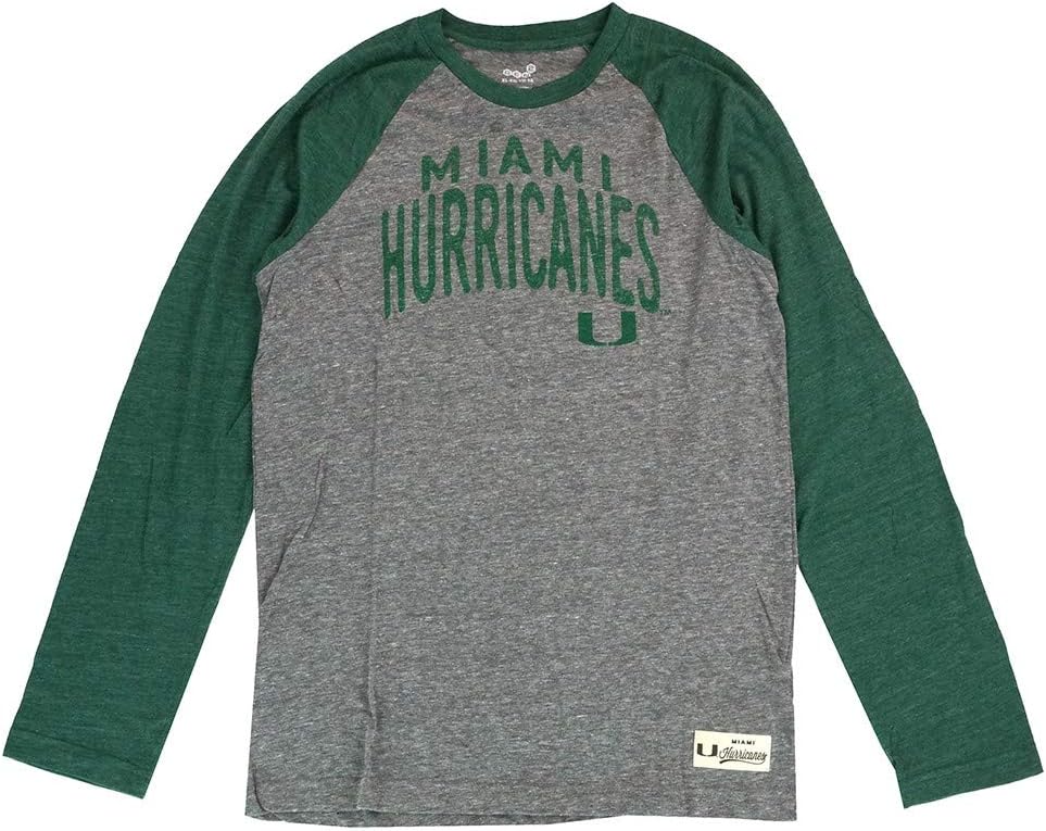 Outerstuff Miami Hurricanes NCAA – Camiseta de manga larga para jóvenes, color gris