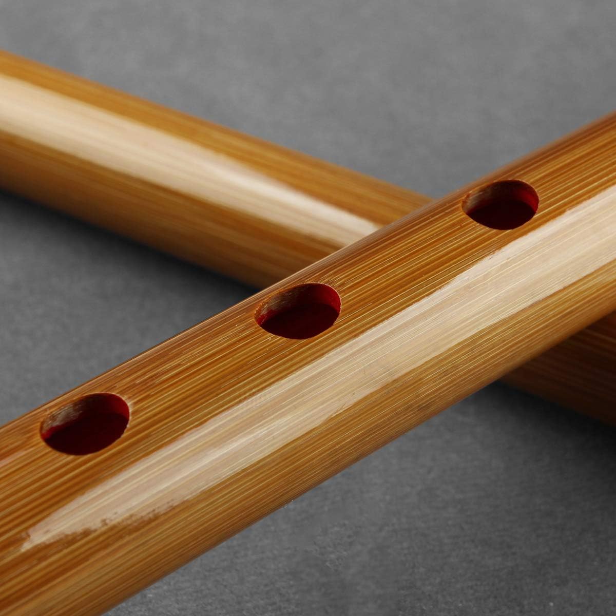 Japanese Shinobue Flute 78 Hon Handmade Bamboo Flute Musical Instrument (8Hon with Red Line)