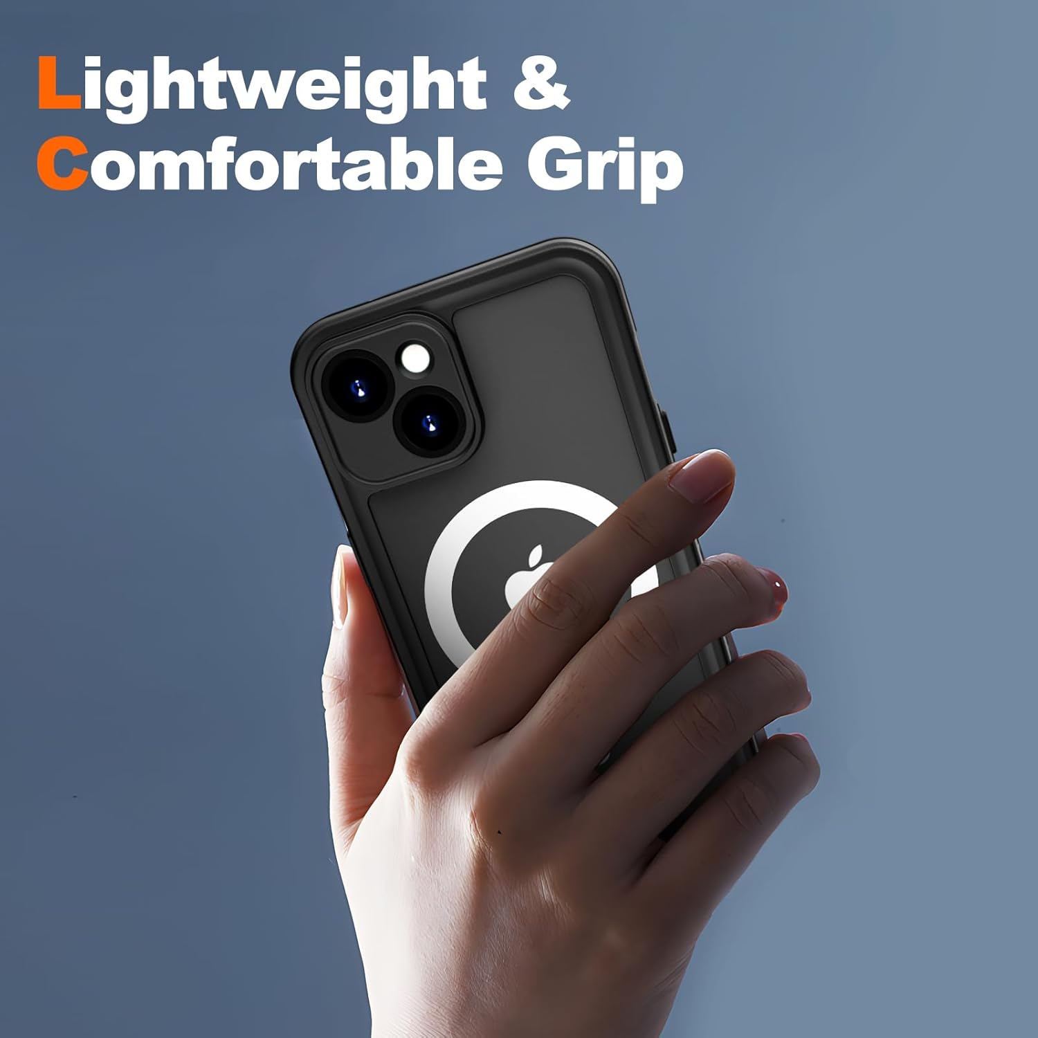 Beasyjoy Funda impermeable para iPhone 14, a prueba de golpes, a prueba de polvo 360, funda magnética de cuerpo completo con protector de pantalla