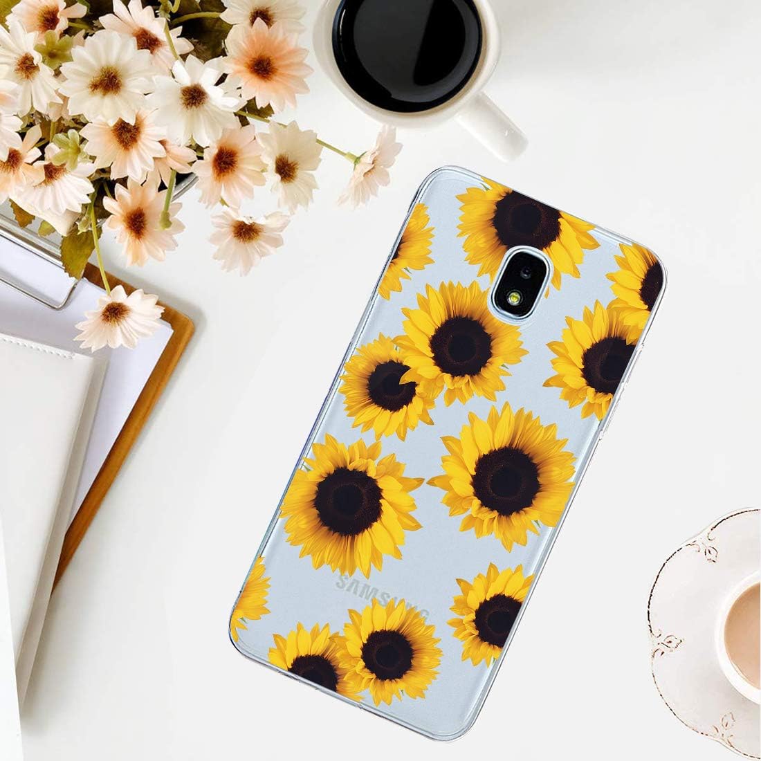 Sidande – Funda para Galaxy J3, Galaxy J3 Star, Galaxy J3 Orbit, Galaxy J3 Achieve, funda Sidande a prueba de golpes, transparente, suave, flexible,