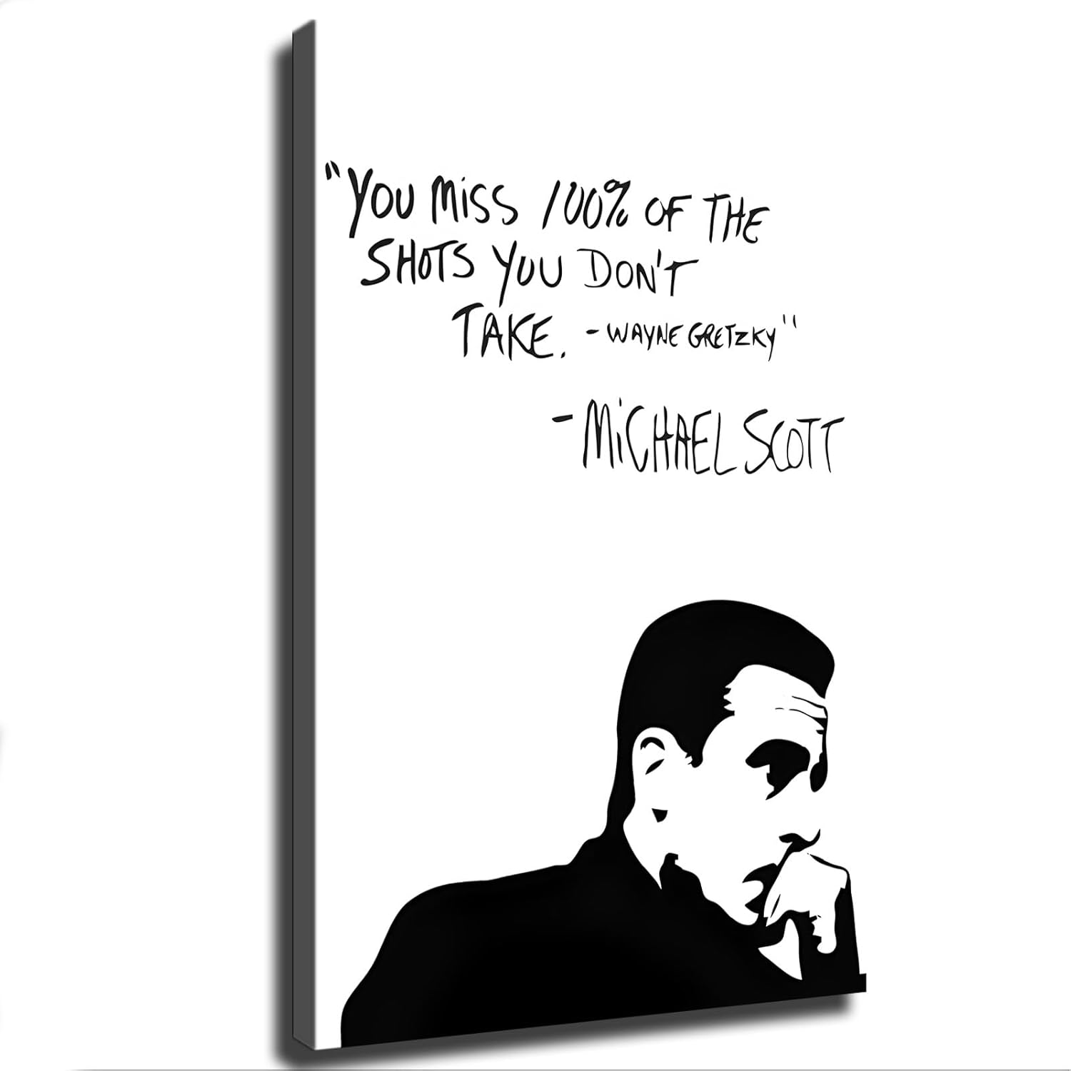 Decoración inspiradora de pared de oficina con citas de Michael Scott, póster universitario, impresión en lienzo decorativo para habitación, baño,
