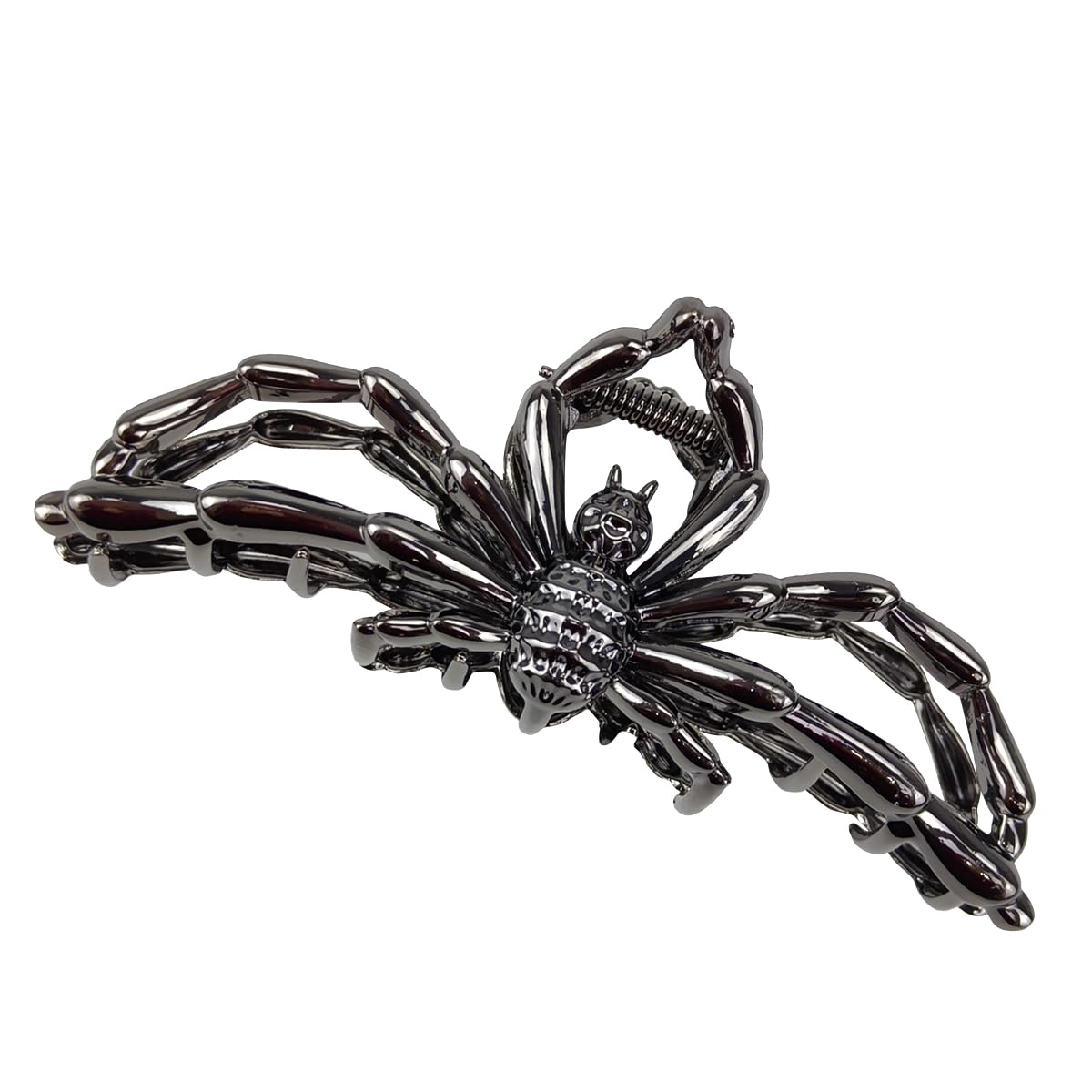 Pinza para el pelo de araña, pinza de metal negro para cabello fino y grueso, antideslizante, pinzas de agarre para el cabello de Halloween,
