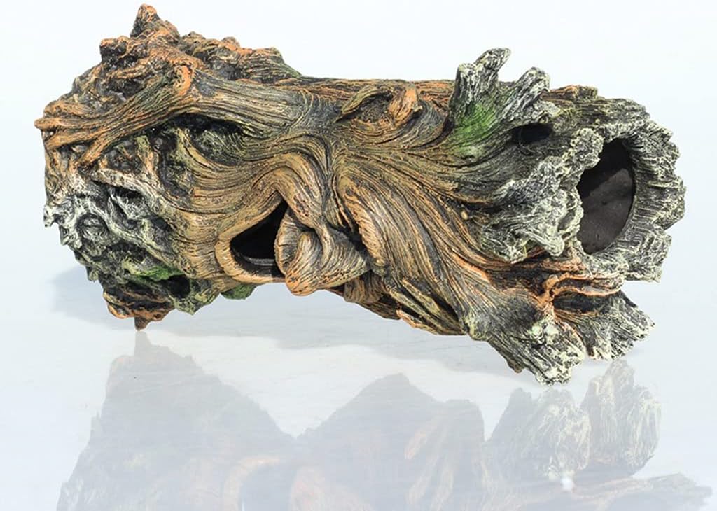 WE-POLUJ Statu – Adorno de resina, tronco de árbol, decoración de acuario, pecera, decoración para el hogar, paisajismo, manualidades para pecera,