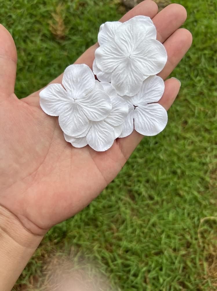 RATREE 888 50 piezas de papel de morera hechas a mano con hortensias de 2 x 2 pulgadas, flores de papel de morera para álbumes de recortes, boda,