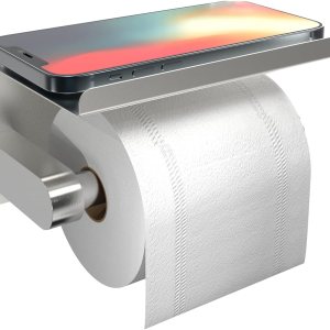 Soporte de papel higiénico adhesivo con estante para teléfono, soporte para rollo de papel higiénico montado en la pared, soporte para rollo de Soporte de papel higiénico adhesivo con estante para teléfono, soporte para rollo de papel higiénico montado en la pared, soporte para rollo de