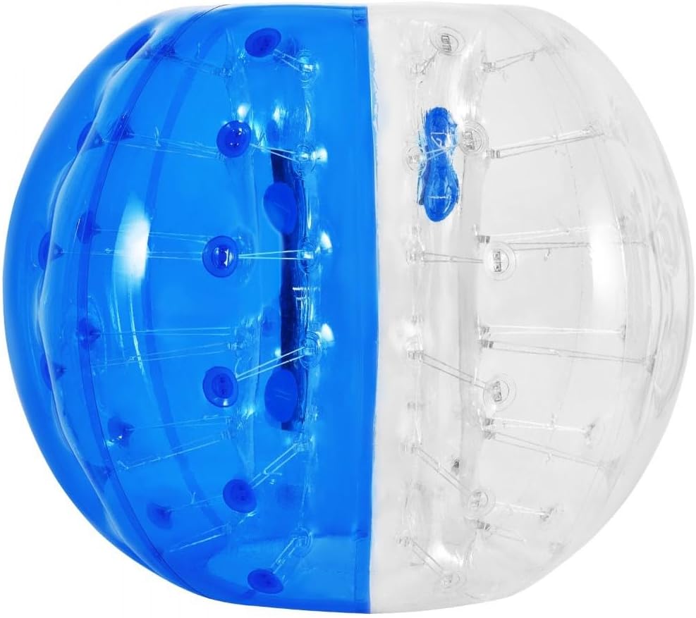 WACTO Pelota de parachoques inflable para adultos o niños, pelota de fútbol de burbujas de 5 pies de diámetro, fácil de inflar, bola zorb roja y
