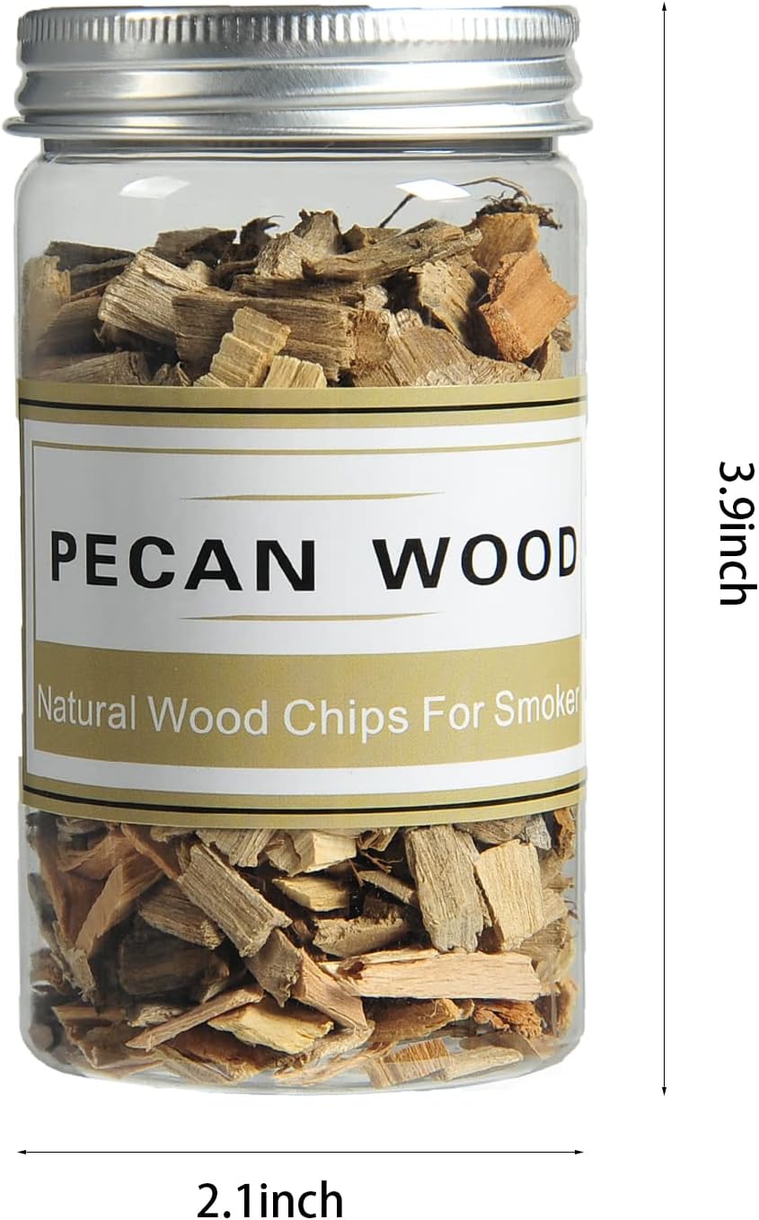 Chips de madera para ahumar, paquete variado, 8 onzas de manzana, cereza, nuez, roble, nogal y haya, sabor natural, chips de madera para barbacoa,
