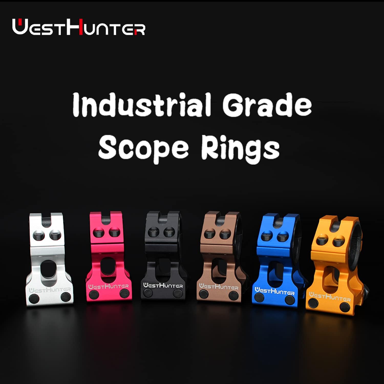 WestHunter Anillos de alcance de rifle de precisión de grado industrial, 1 pulgada 1.181 in táctico 6061 T6 Picatinny montaje de alcance  1.417
