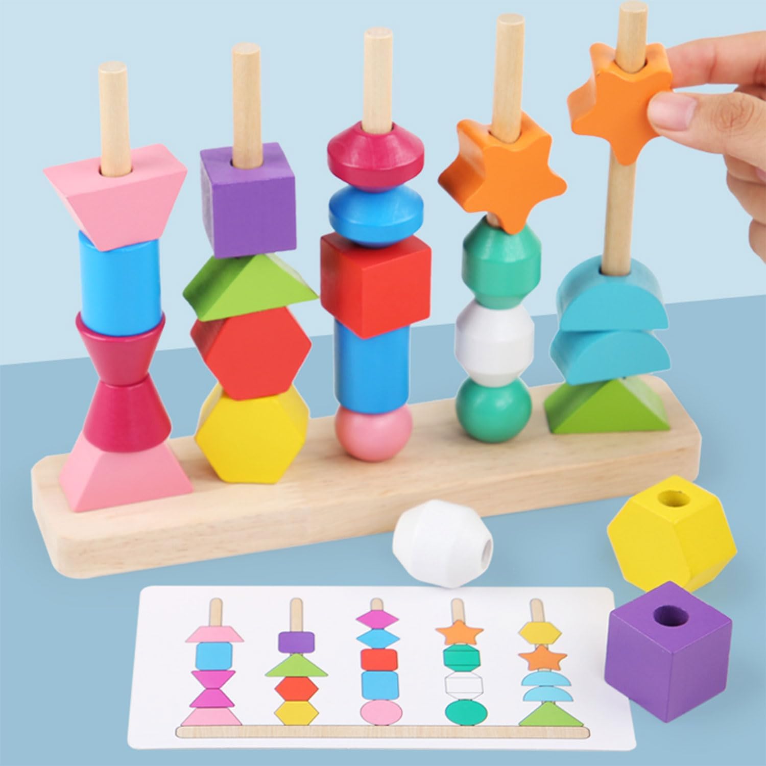 ZRCCOX Juguetes Montessori para niños de 2, 3, 4 años, juguetes para niños de 2 a 4 años, juguetes apilables para niños pequeños de 1 a 3 años,