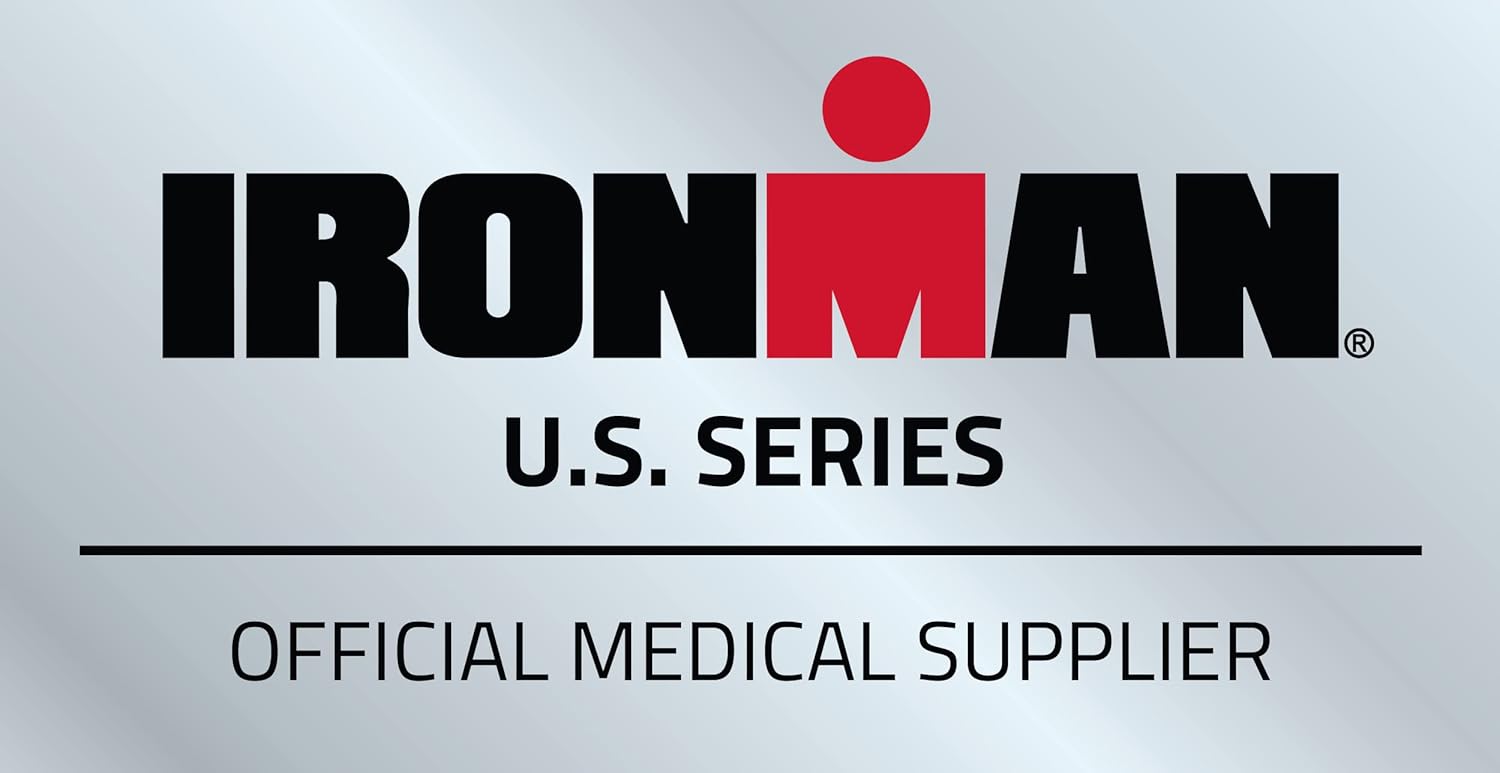 CURAD IRONMAN – Envoltura atlética autoadherente, proveedor médico oficial de IRONMAN, negro, 2 pulgadas x 5 yardas, soporte de compresión para