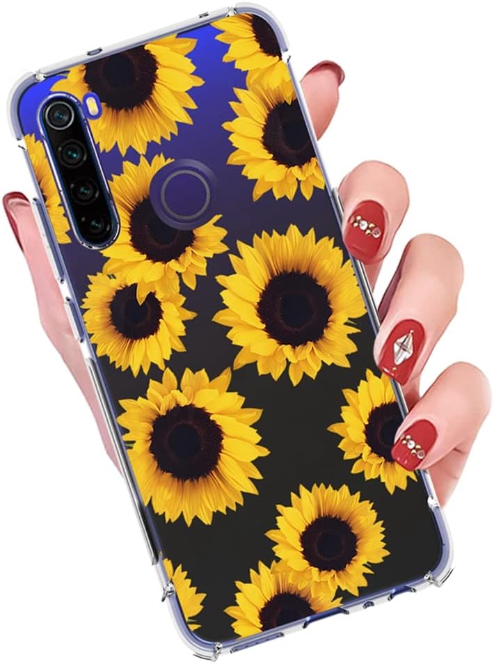Yerebel Funda para Redmi Note 8 (20192021) M1908C3JH M1908C3JGG Linda funda, funda de silicona suave TPU transparente flexible para Xiaomi Redmi