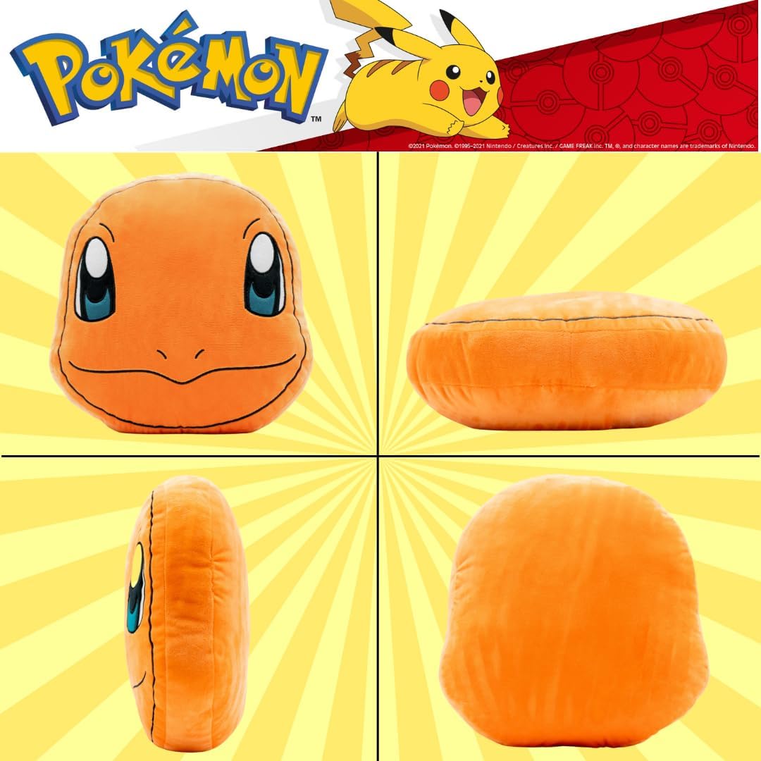 Franco Anime Gaming Bedding – Almohada decorativa de felpa súper suave y acogedora, tamaño único, Charmander