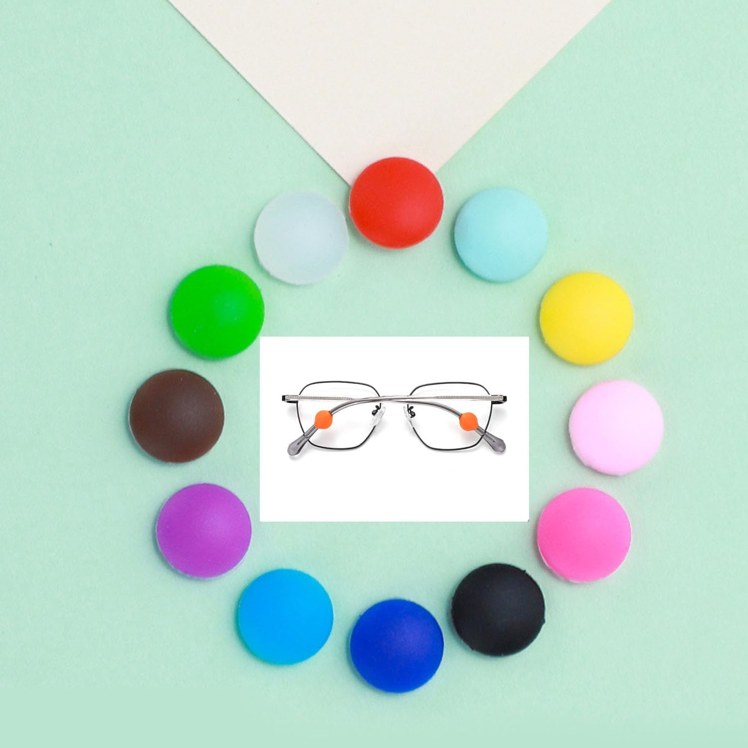 Agarres para las orejas, retenedor de silicona antideslizante para puntas, retenedor de lentes cómodos para lentes de sol de anteojos de lectura (10