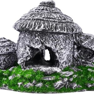 SiissaPeksid Decoraciones de pecera – Adorno de acuario, lugar de escondite de peces, cabaña SiissaPeksid Decoraciones de pecera – Adorno de acuario, lugar de escondite de peces, cabaña
