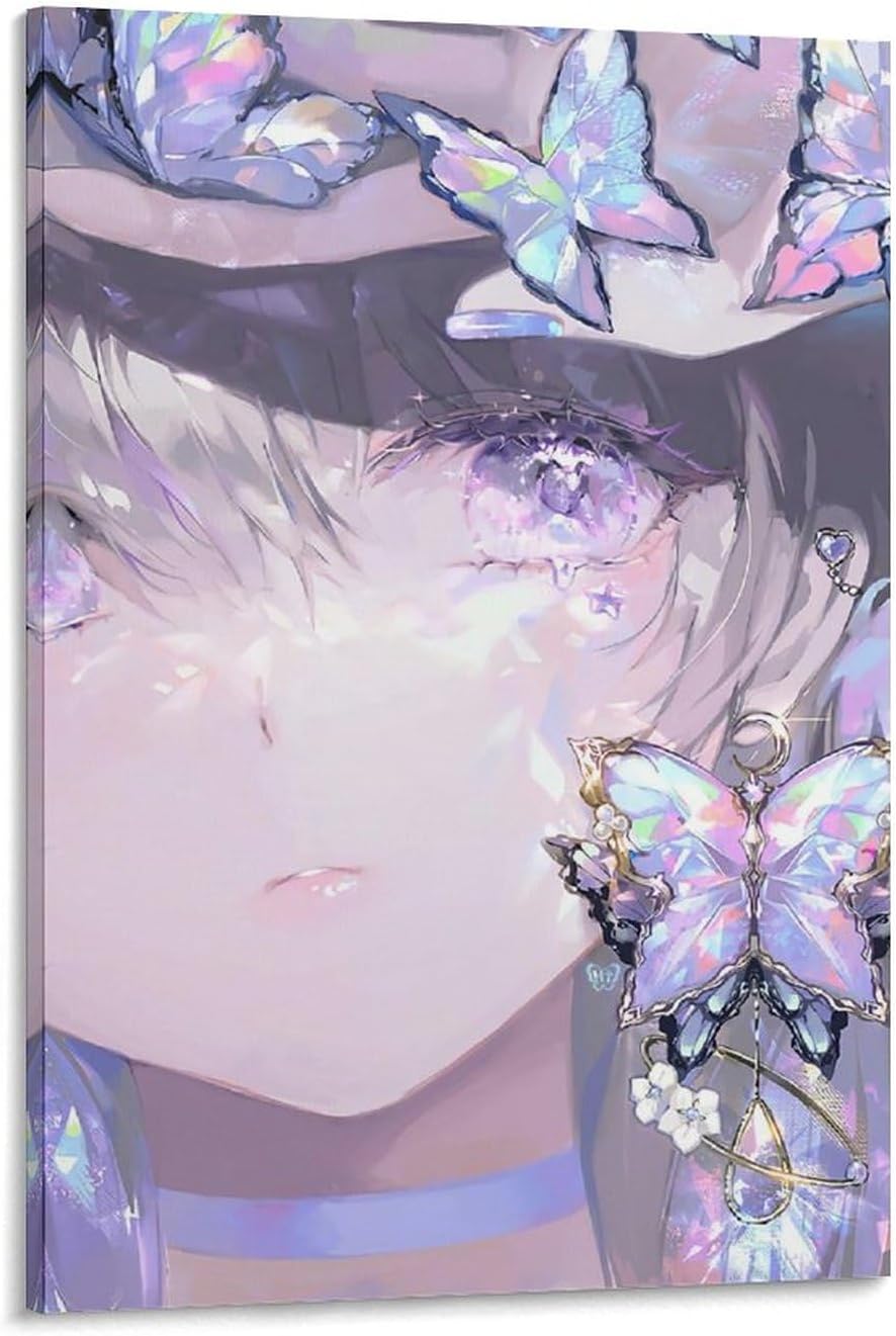 Póster de anime japonés Beauty Girl (5) Póster artístico de pared con desplazamiento en lienzo, pintura, imagen, decoración de sala de estar,