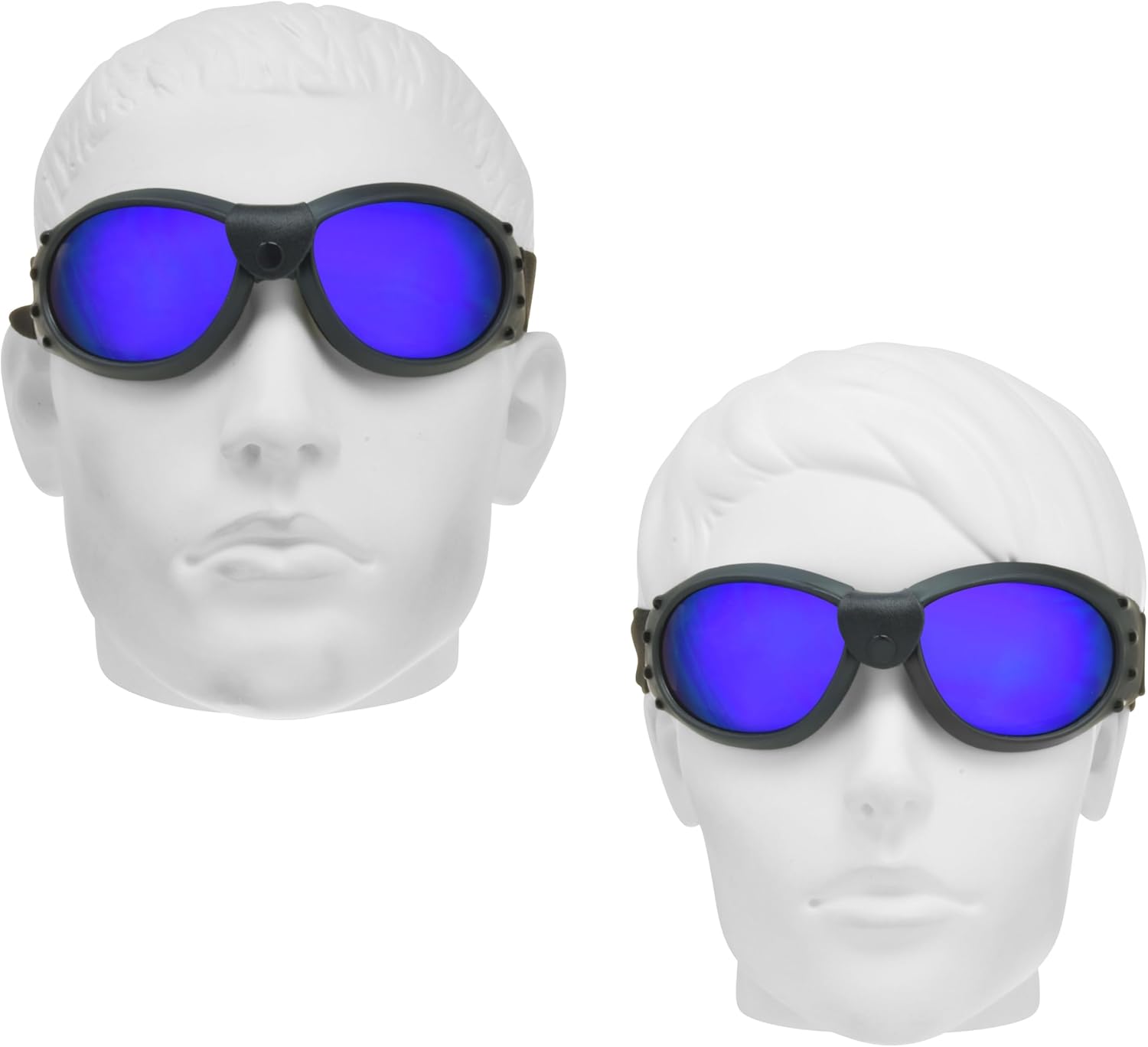 Bikershades Gafas de seguridad para motocicleta con acolchado de espuma para hombres y mujeres, gran cobertura con funda de microfibra grande