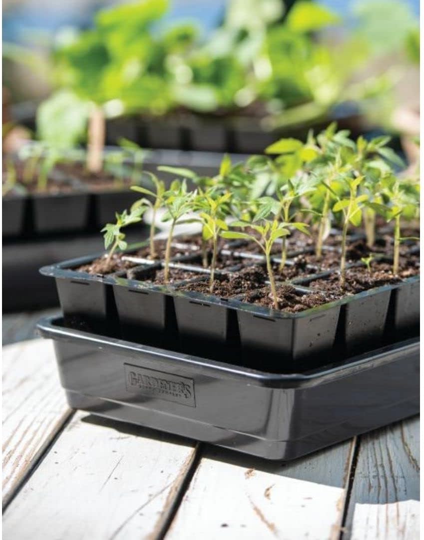 Gardeners Supply Company – Juego de iniciación de semillas  Mini kit de jardinería de invernadero orgánico de riego automático GrowEase con mezcla