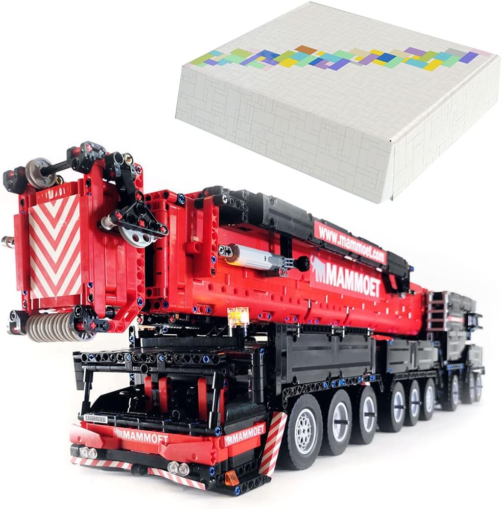 Technic Crane para grúa Liebherr LTM1750, 7778 piezas exclusivas MOC RC construcción de grúa con 12 motores, compatible con Lego