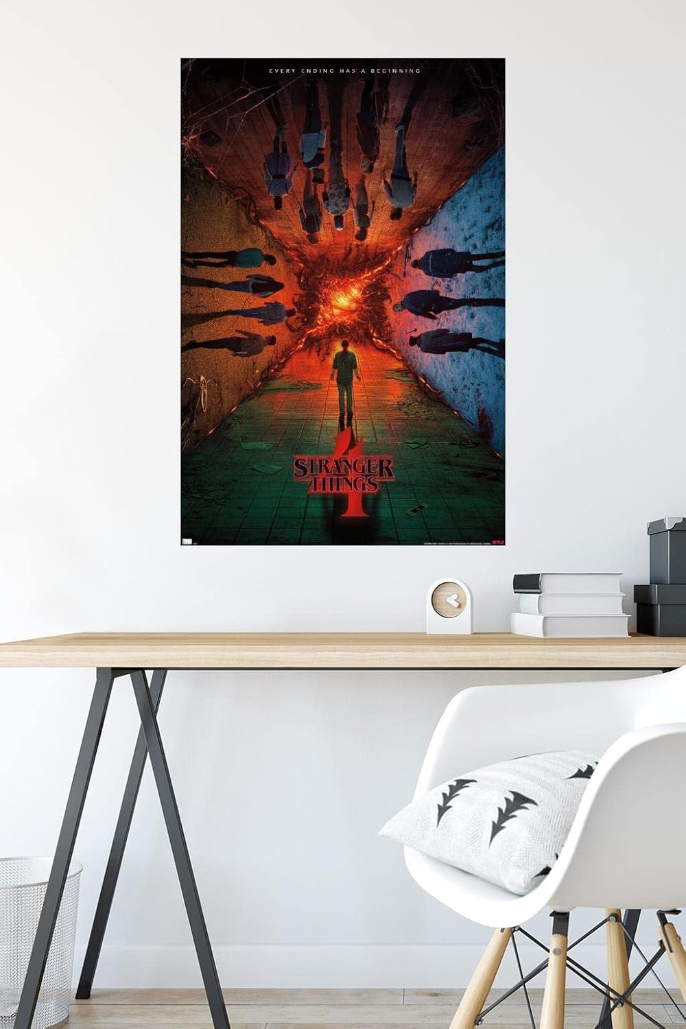 Stranger Things de Trends International de Netflix Temporada 4 – Póster de presentación con el grupo, para pared, de una hoja, 22.375 x 34 pulgadas,