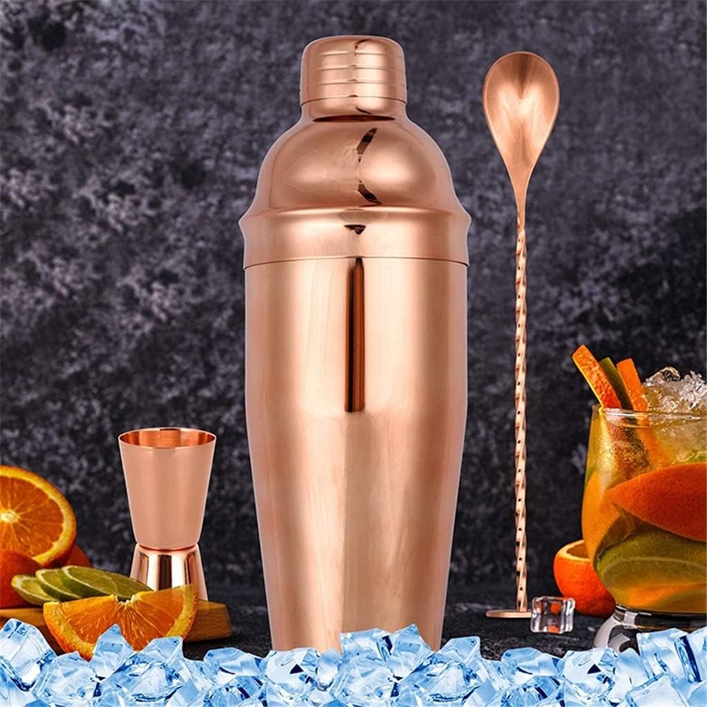 Cocktail Shaker Set, Bartender Kit, 6 Piece 25 Oz Shaker Set with Measuring Jigger – Built-in Bartender Strainer