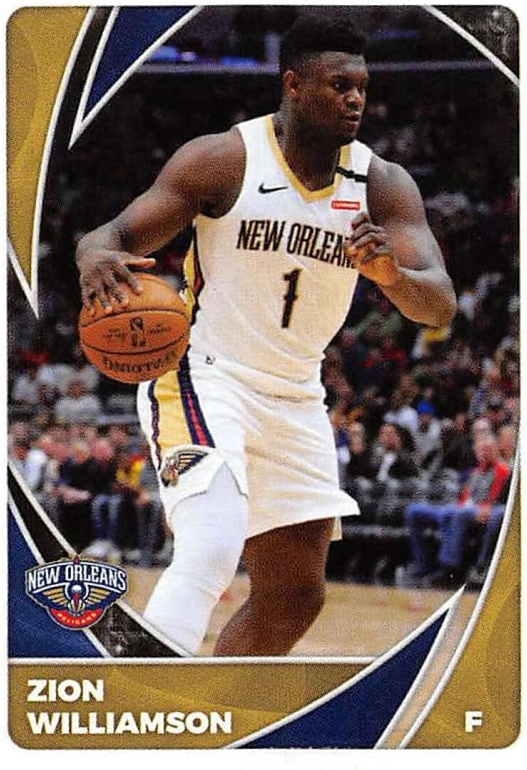 2020-21 Panini Stickers #412 Zion Williamson Official NBA Basketball Album Sticker Measuring 2.75 inch tall X 2 inches wide in Raw (NM or Better