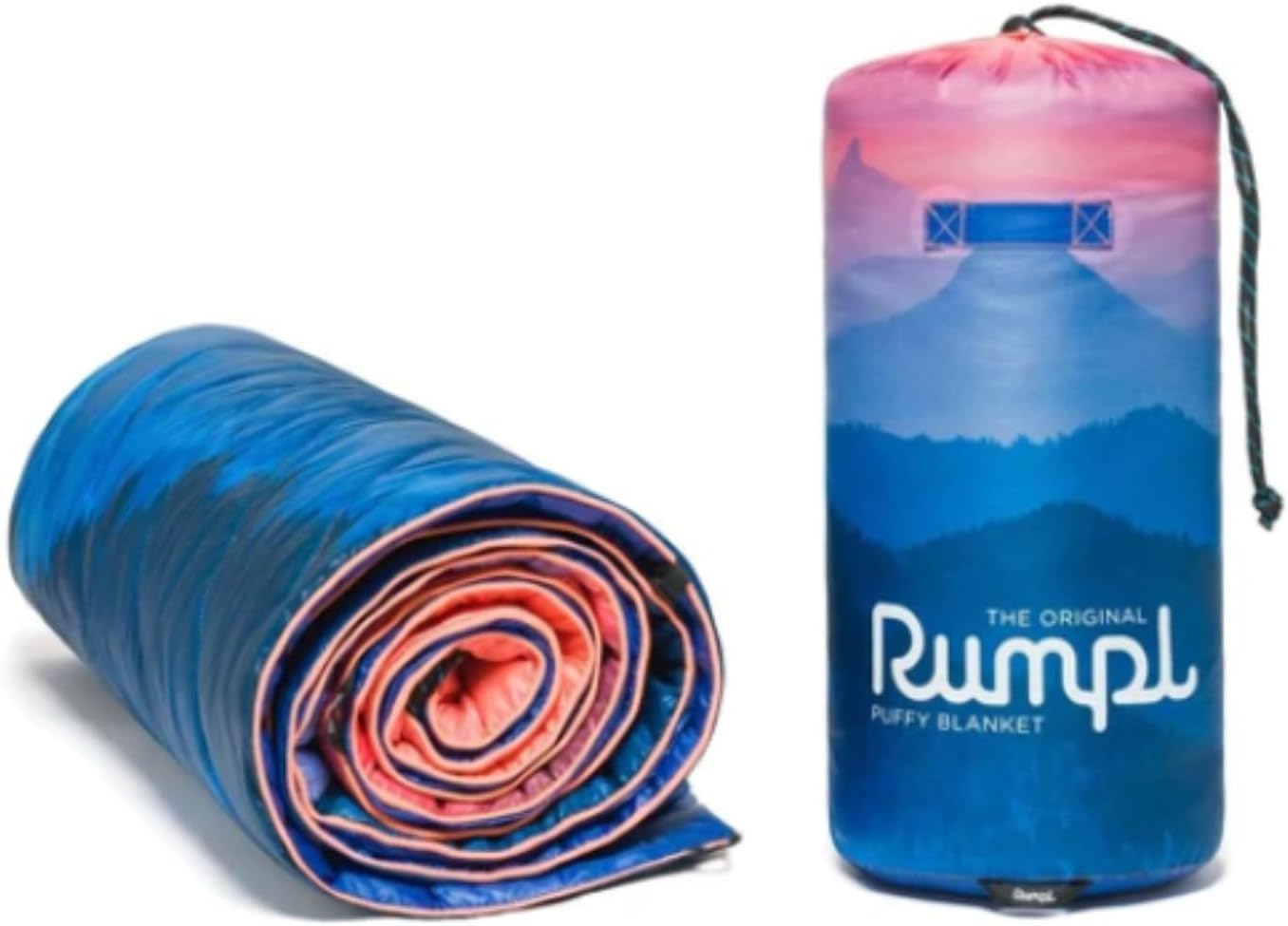 Rumpl The Original Puffy – Manta impresa para acampar al aire libre, para viajes, picnics, viajes a la playa, conciertos, 52 x 75 pulgadas,
