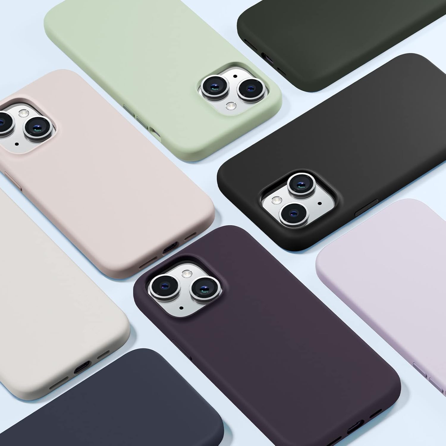 Mkeke Magnetic for iPhone 14 Case for iPhone 13 Case Design for MagSafe Liquid Silicone Shockproof Protective Phone Cover with Soft Microfiber