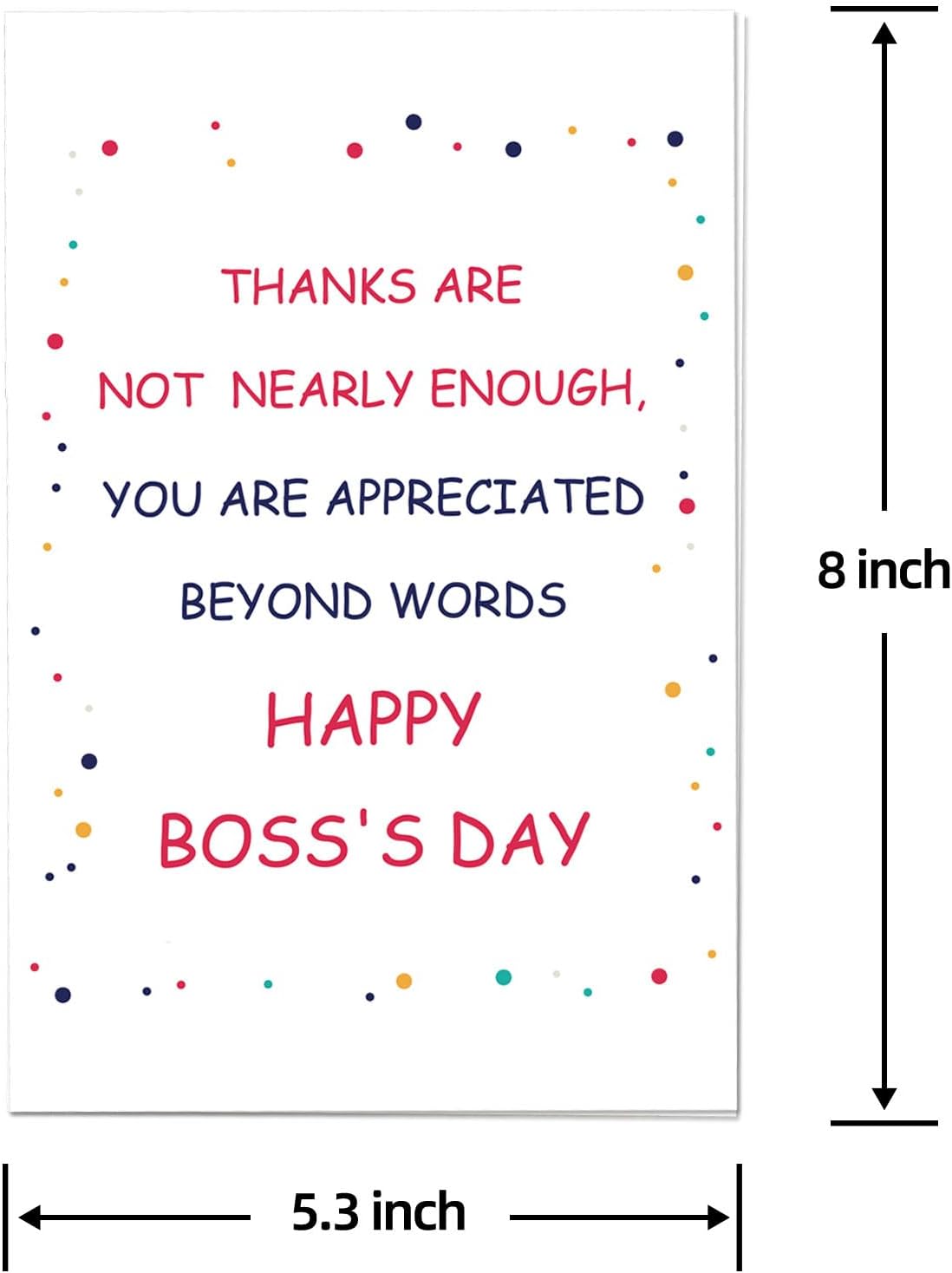 Tarjeta conmovedora del día del jefe, tarjeta del día del jefe sinceramente para líder, tarjeta de feliz día del jefe para él, tarjeta de