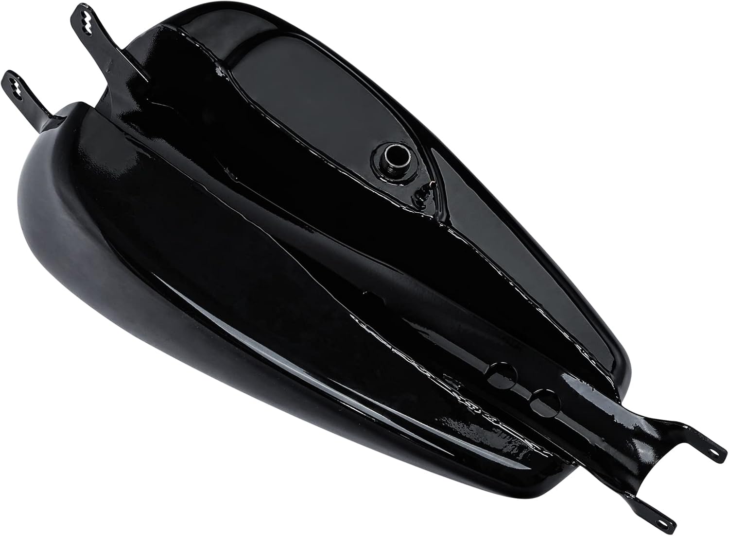 TCT-MOTORPARTS Carbohidratos negros pintados del tanque de gasolina carburado para Harley Sportster 1200 883 04-06