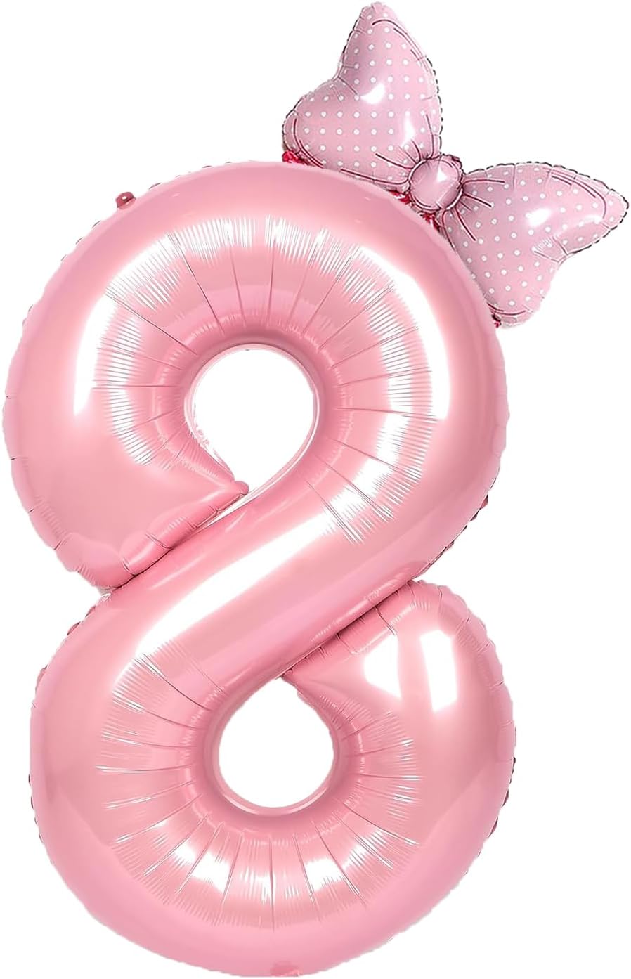 Globo rosa del número 8 de 40 pulgadas, globos rosados con el número 8 decorados, decoraciones de cumpleaños número 8 para niños, suministros de