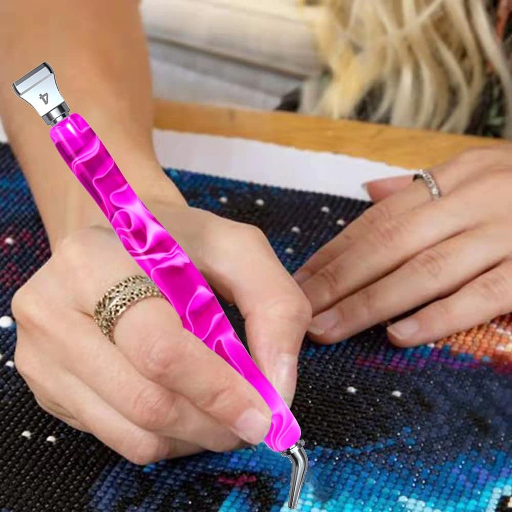 Diamond Painting Art Club – Juego de lápices con punta de acero inoxidable, multicolocadores y pegamento de arcilla para pintura de diamantes, arte