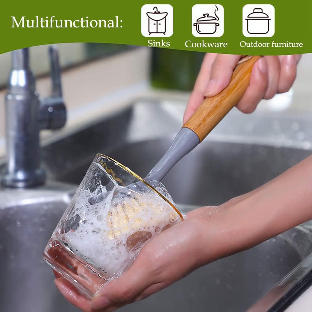 Cepillo para fregar platos con mango de lavado, cepillo para platos, cepillo para fregar platos, cepillo de platos con mango, cepillo de platos de
