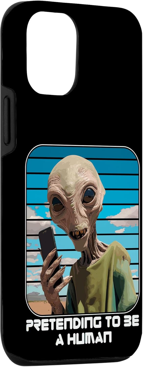 iPhone 14 Pro Alien Pretending To Be A Human Halloween Women, Men, Kids Case