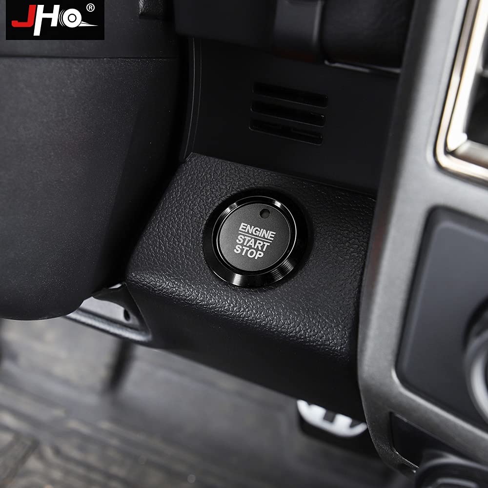 JHO Interruptor de arranque negro para Ford F150 Raptor 2017 2018 2019 XLT Lariat Limited Motor de coche