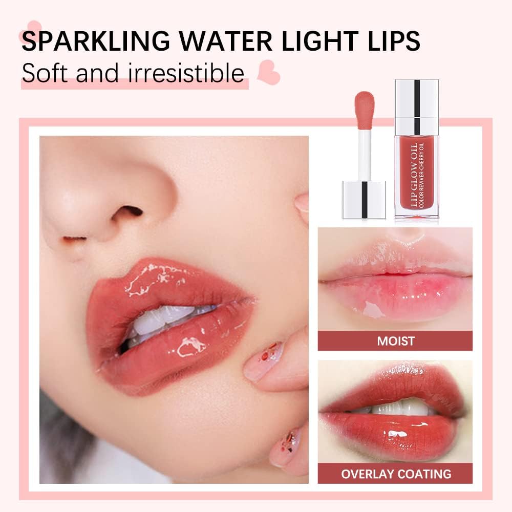 Aceite hidratante que brilla para labios, aceite hidratante que brilla los labios, aceite nutritivo brillante y transparente, aceite de labios