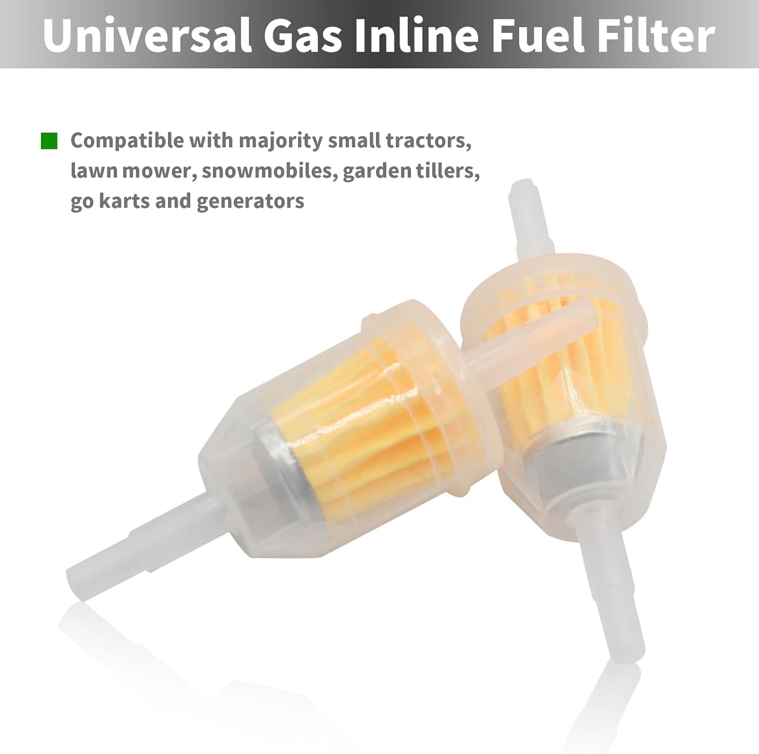 36 filtros universales de combustible en línea de gas de repuesto para motores pequeños de 14 pulgadas x 516 pulgadas, filtro de combustible